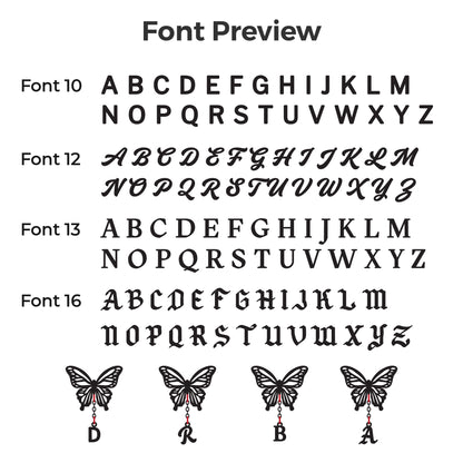 Butterfly Initial Necklace