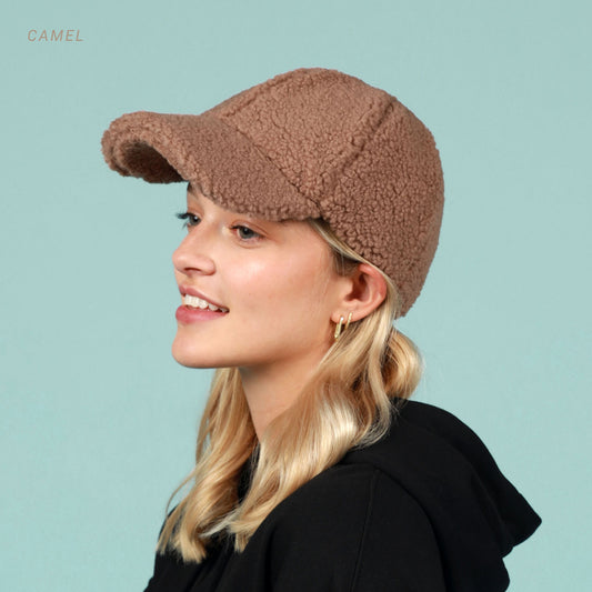 Sherpa Baseball Cap – Ultra Soft Teddy Fuzz