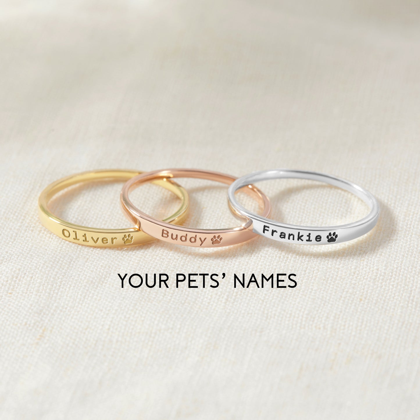 Pet Name Paw Ring