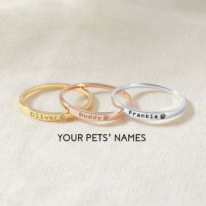 Pet Name Paw Ring