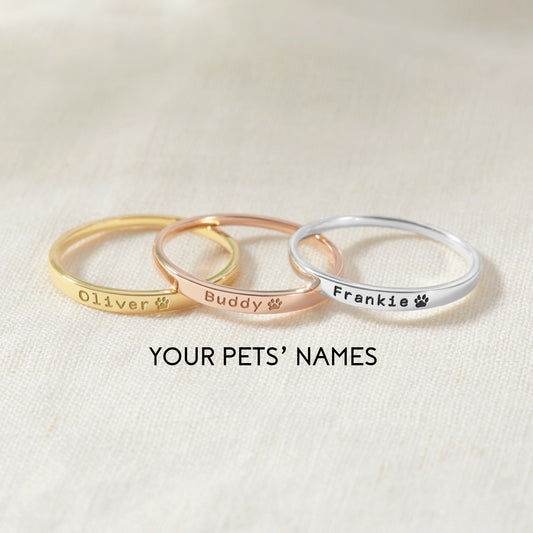 Pet Name Paw Ring