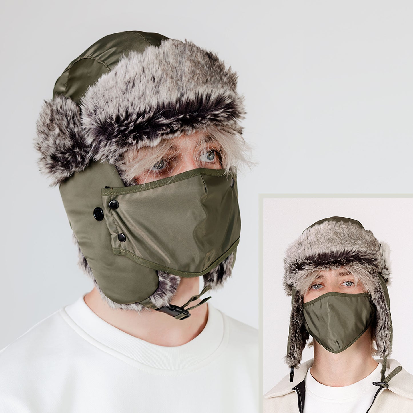 Waterproof Trapper Hat with Mask